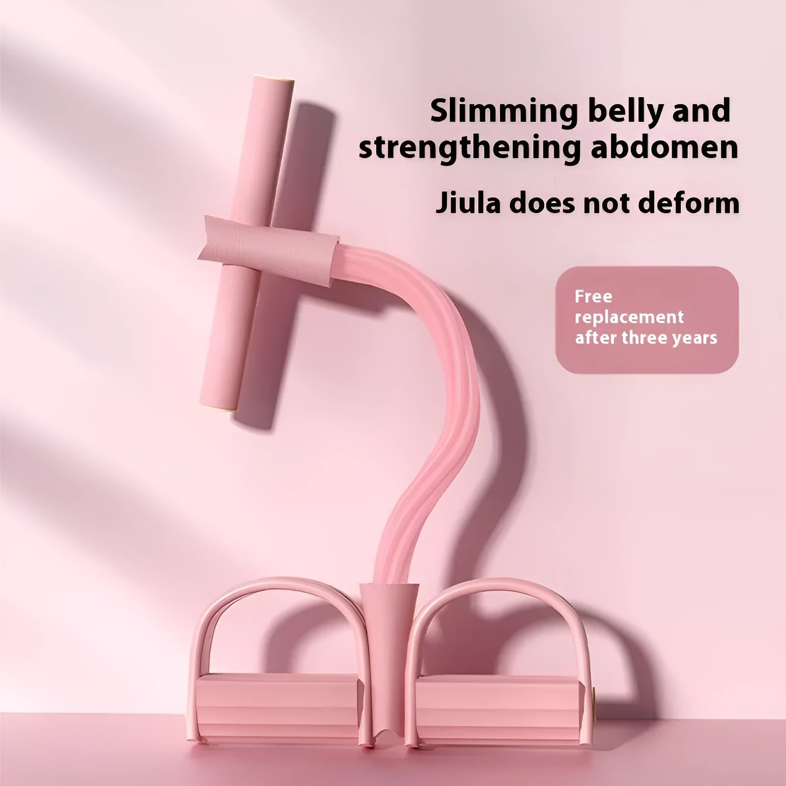 Purple TPR waist slimming pedal pulling rope device for home sit-up and arm exercises