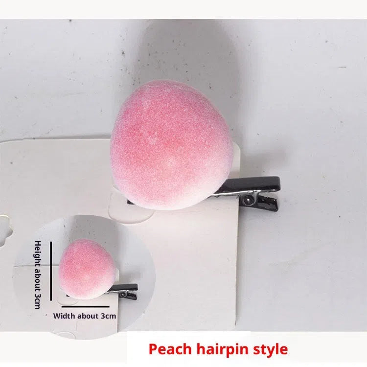 Plastic grass bean sprout hairpin with cute flower barrettes for children, handmade floral hair accessory