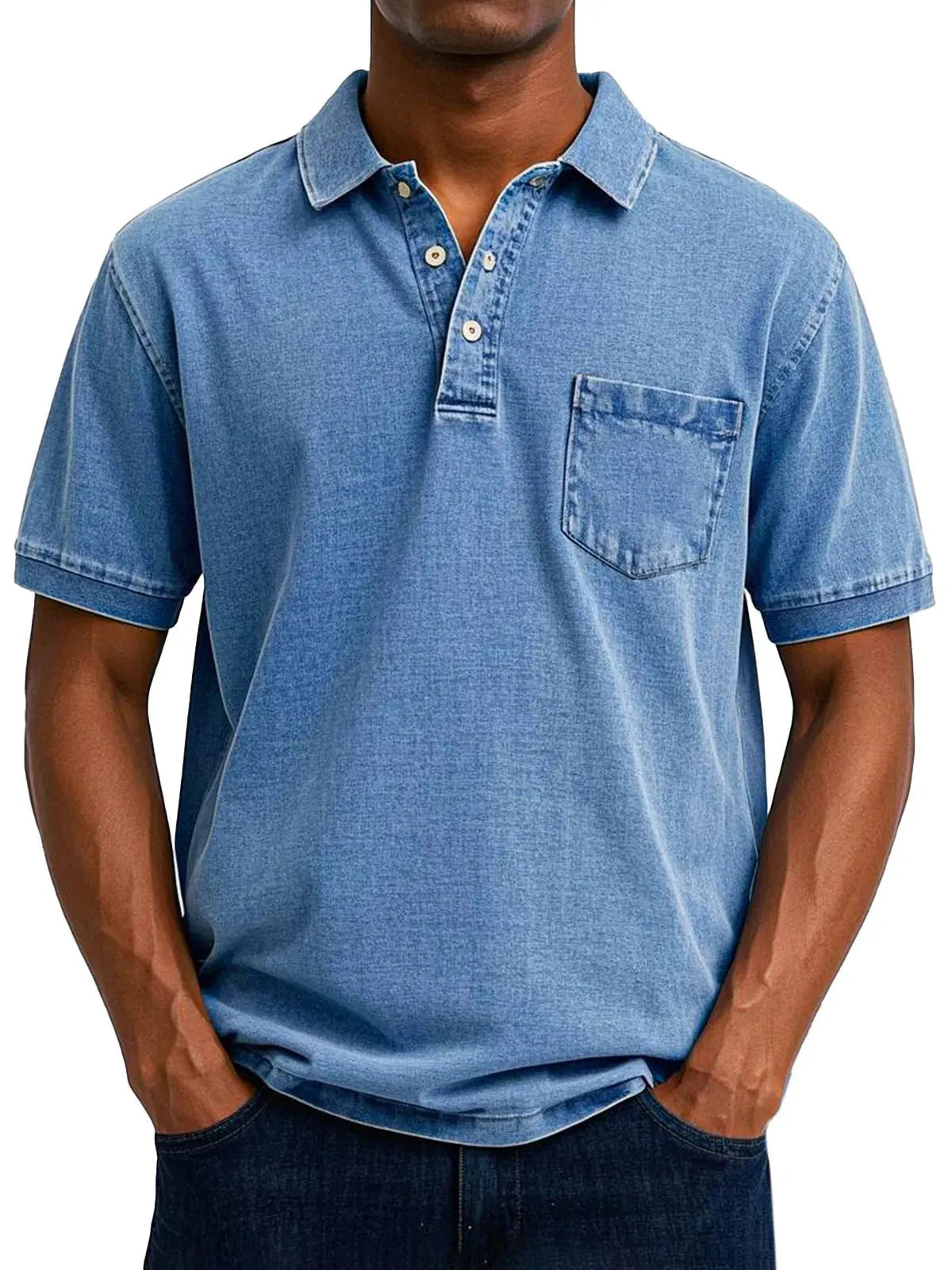 Men's plus size Korean style short sleeve shirt in loose fit with trendy printed design