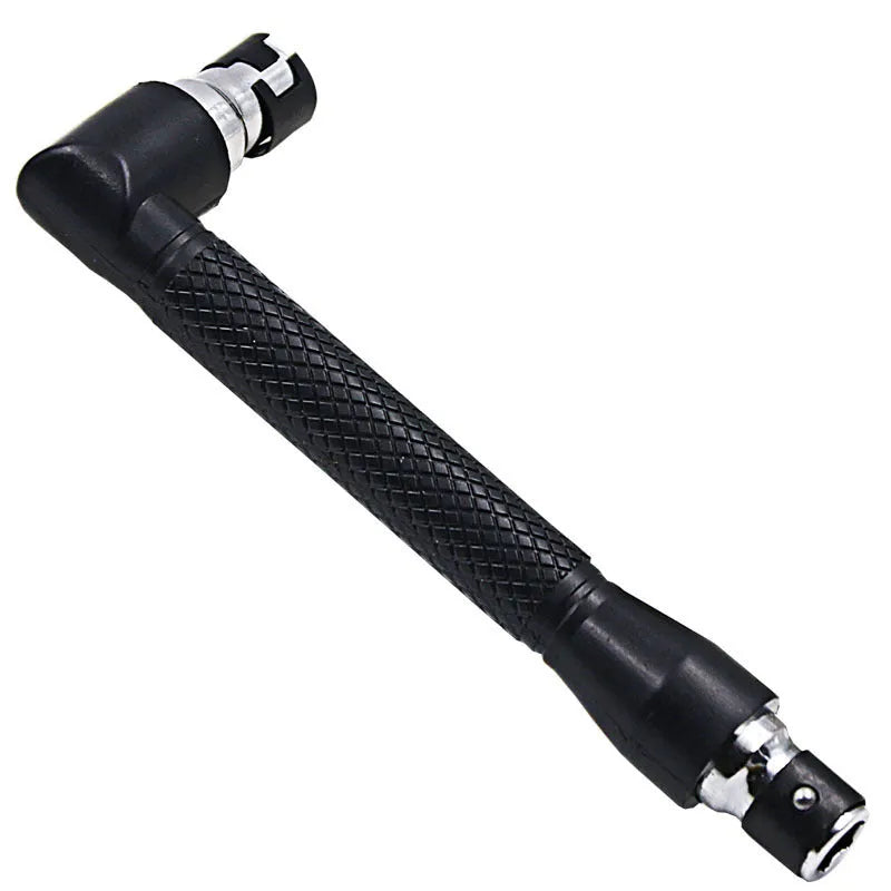 L-type double-headed socket wrench with ten steel screwdriver bits for mechanical repair
