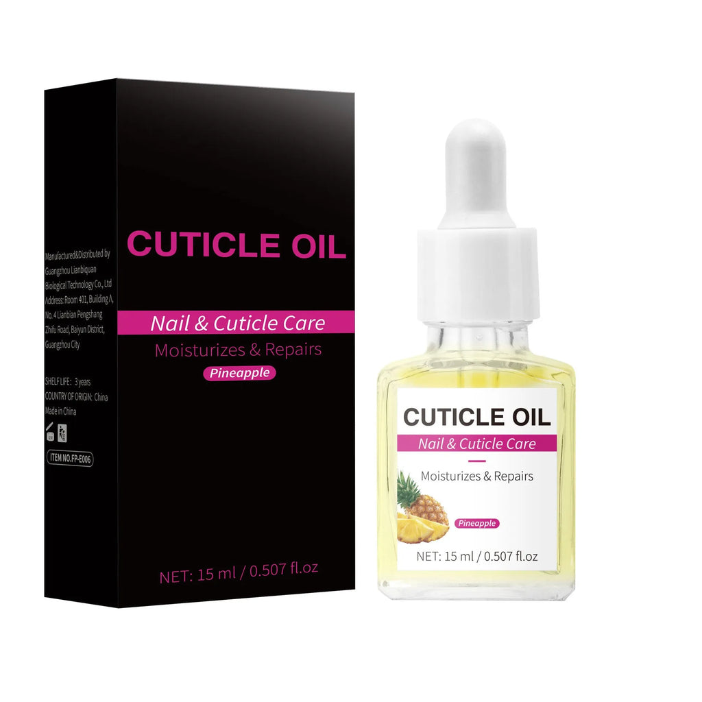 15ml cuticle oil bottle with brush applicator for nail care treatment