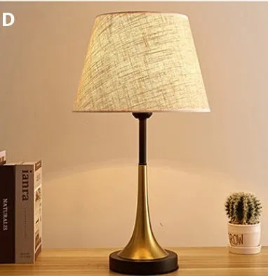 Retro alloy table lamp with dimmable LED lighting and American styling