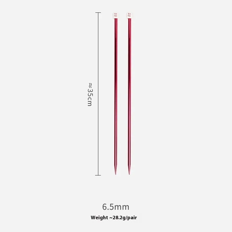 Crochet hook set showing 14 different sizes from 2.0mm to 10.0mm with lengthened design and caps