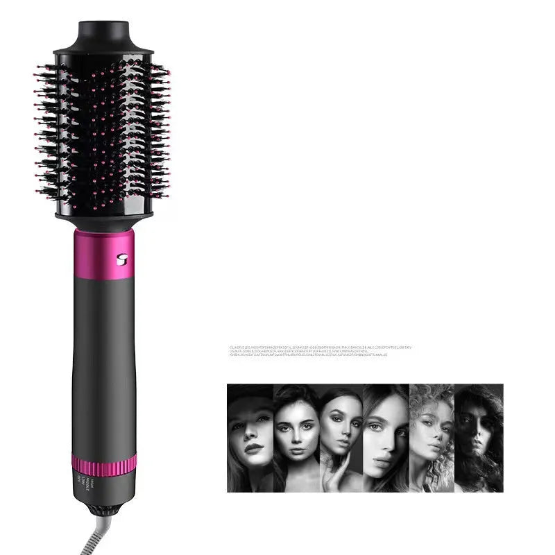 Dyson grey 5-in-1 hair dryer brush styling tool with multiple brush attachments