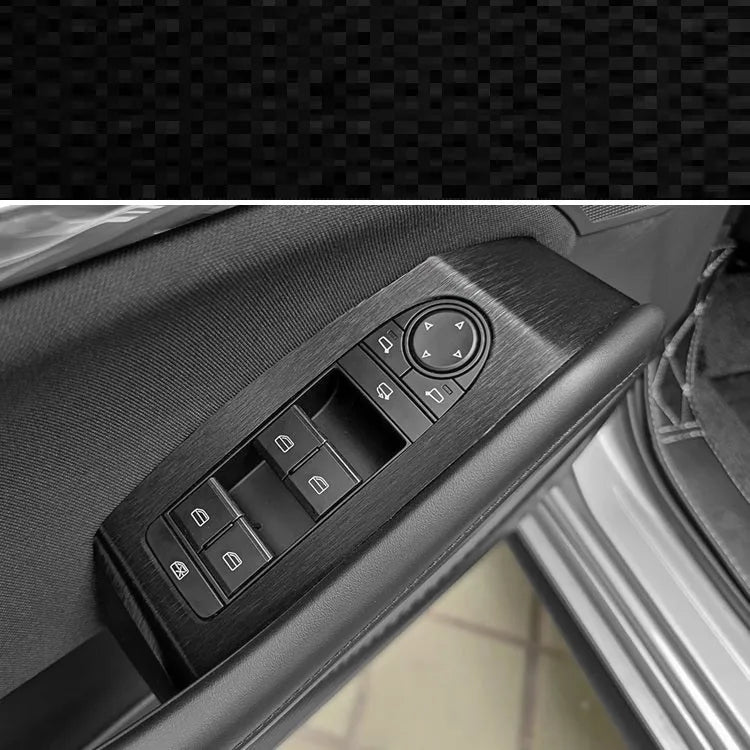 Car interior decorative adhesive film sticker kit for centre console and dashboard modification.