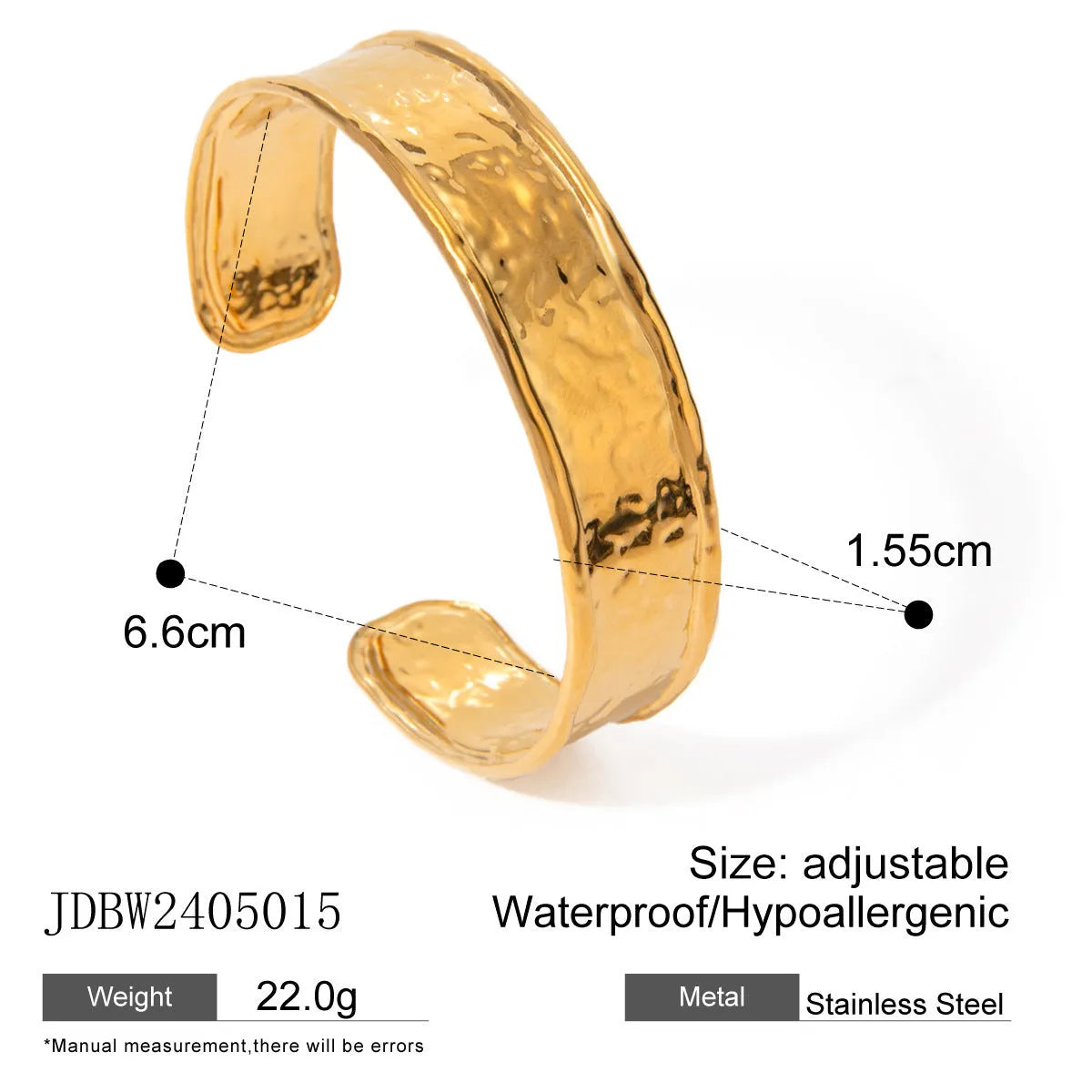 Stainless steel Wings Ring with adjustable opening and electroplated colour finish