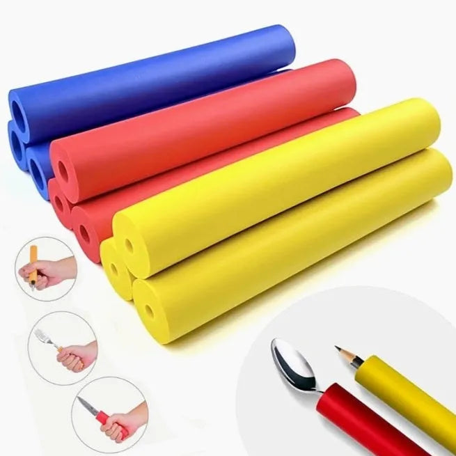 Rubber auxiliary grip hose for tableware handles, showing 10mm and 18mm inner diameter options.