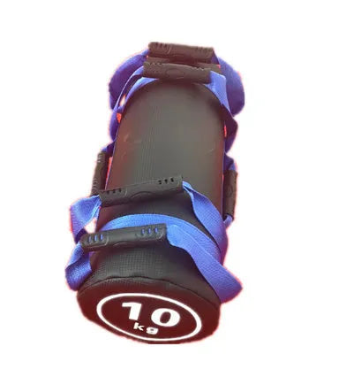 White PVC fitness power bag training sandbag for weight lifting and strength exercises