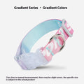 Nylon dog collar with cartoon gradient printing in gradient colour and panda green options