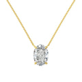 S925 sterling silver necklace with oval ice flower pendant in geometrical design