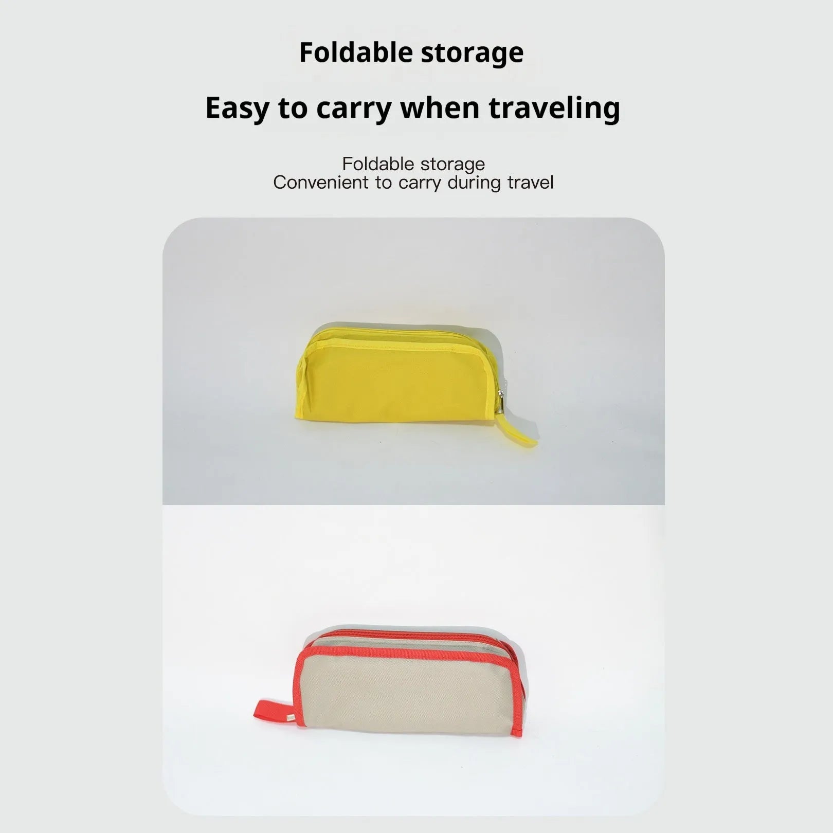Foldable outdoor camp stool in oxford cloth shown in a khaki colour, folded compactly.