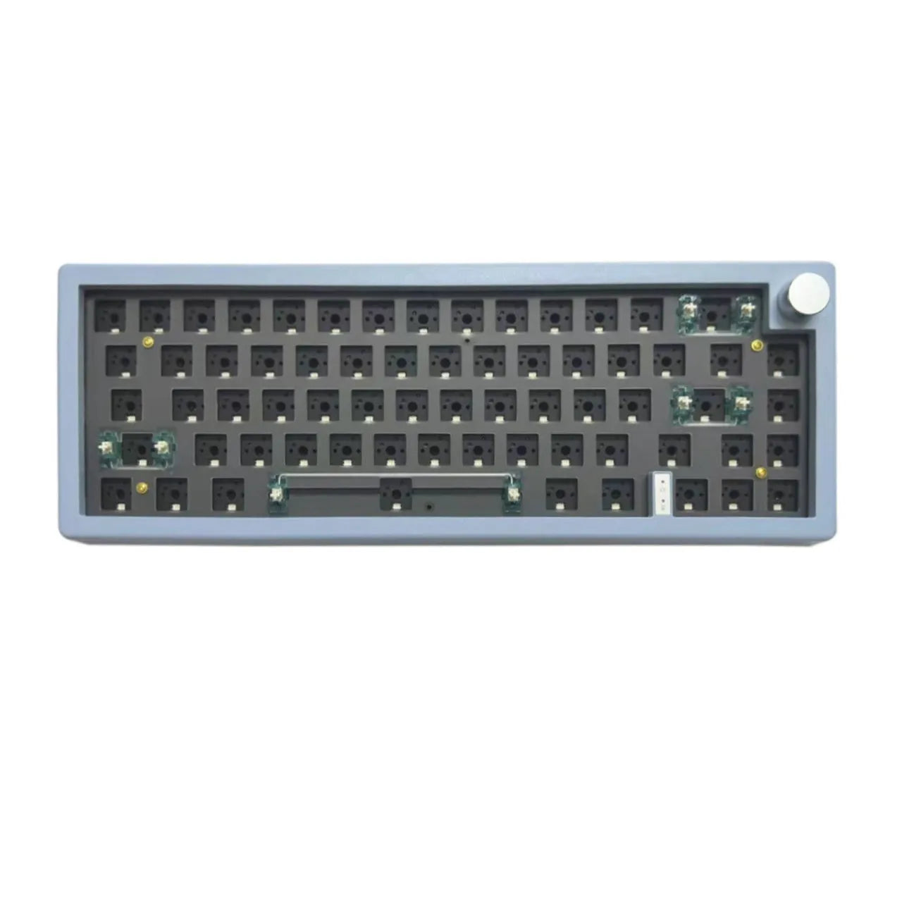 DIY hot swap RGB backlit mechanical keyboard kit in multiple colours with USB cable