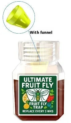 30ml bottle of SK003 fruit fly bait liquid with specification options including funnel variants