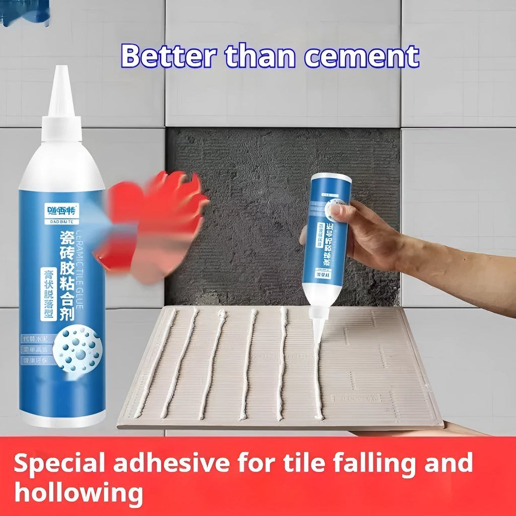 Tile repair injection adhesive for loose tiles, cold curing emulsion body, 280g to 500g options