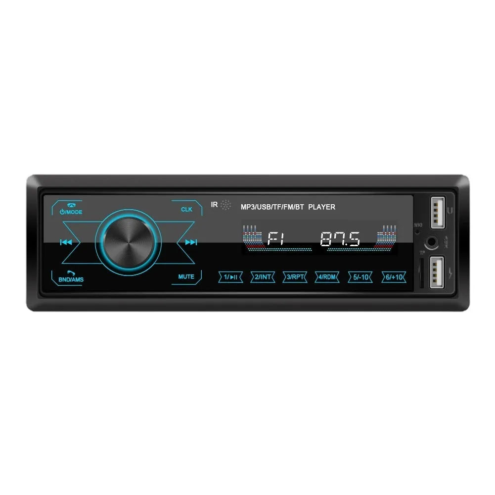 M10 touch screen dual USB vehicular Bluetooth MP3 player with colourful light and radio all-in-one machine