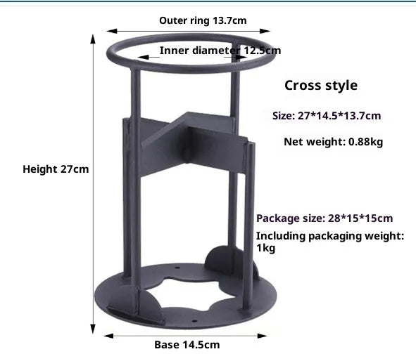 Manual wood splitting tool with high carbon steel blade, wall-mountable design, camping wood chopper in 41cm size