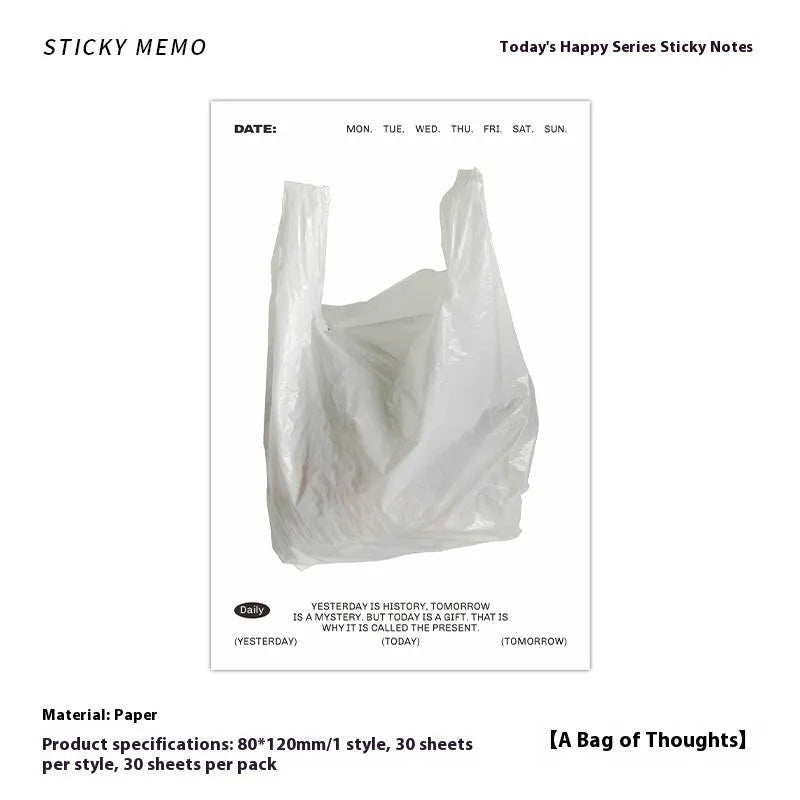 Today's Happy Series non-adhesive message notes pad in A5 size with colourful cover.