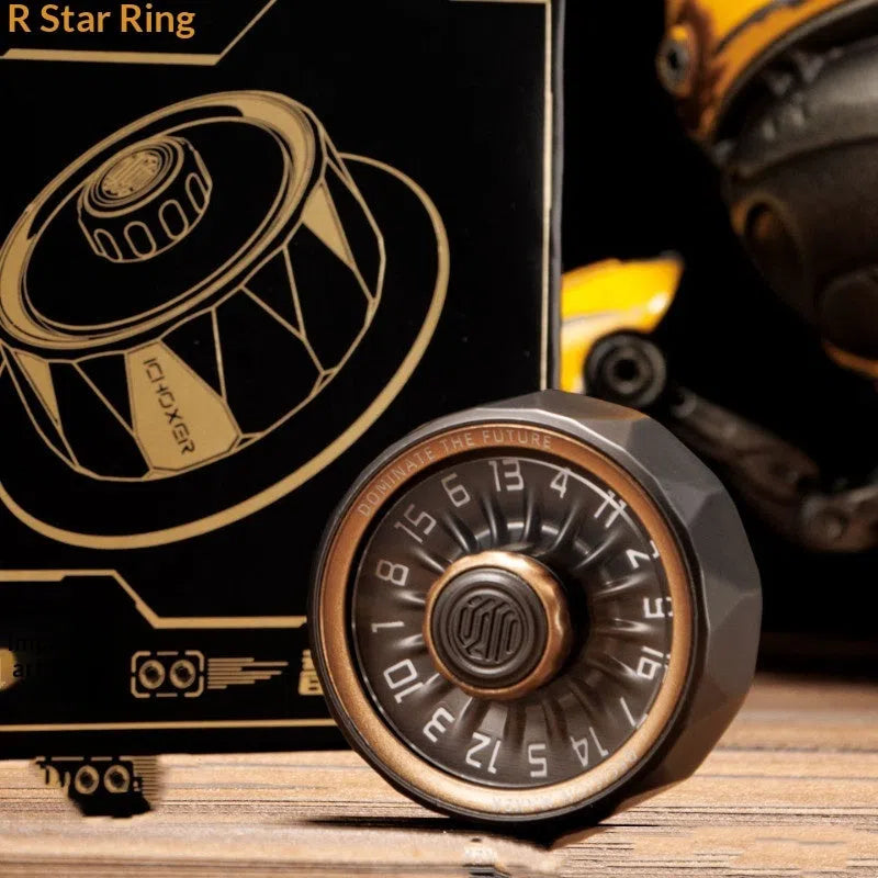 Starloop zinc alloy rotating fidget spinner with star ring turntable design in gift box