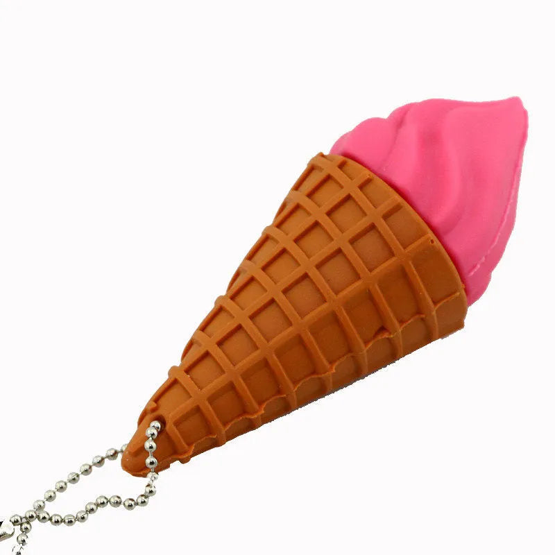 Cute mini ice cream shaped USB flash drive in pink colours