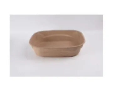 Brown disposable waterproof cat litter box shown in three different size options.