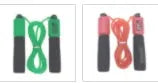 Fitness skipping rope with 3m length and sponge handles in black blue green or red