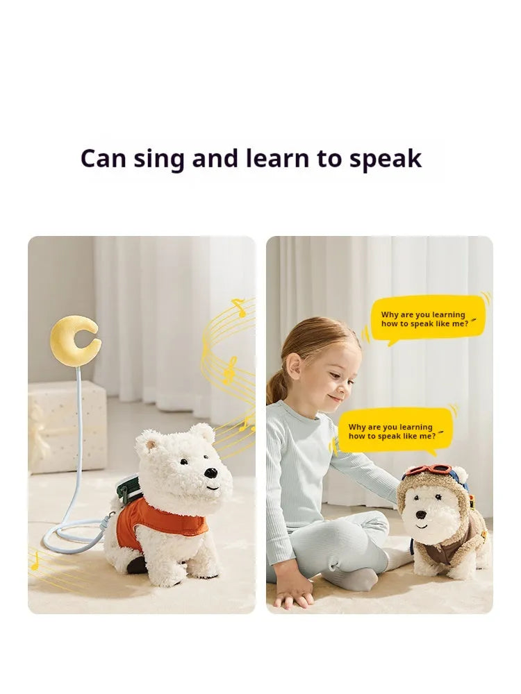 Babycare West Highland plush dog gift box set with two clothes on display
