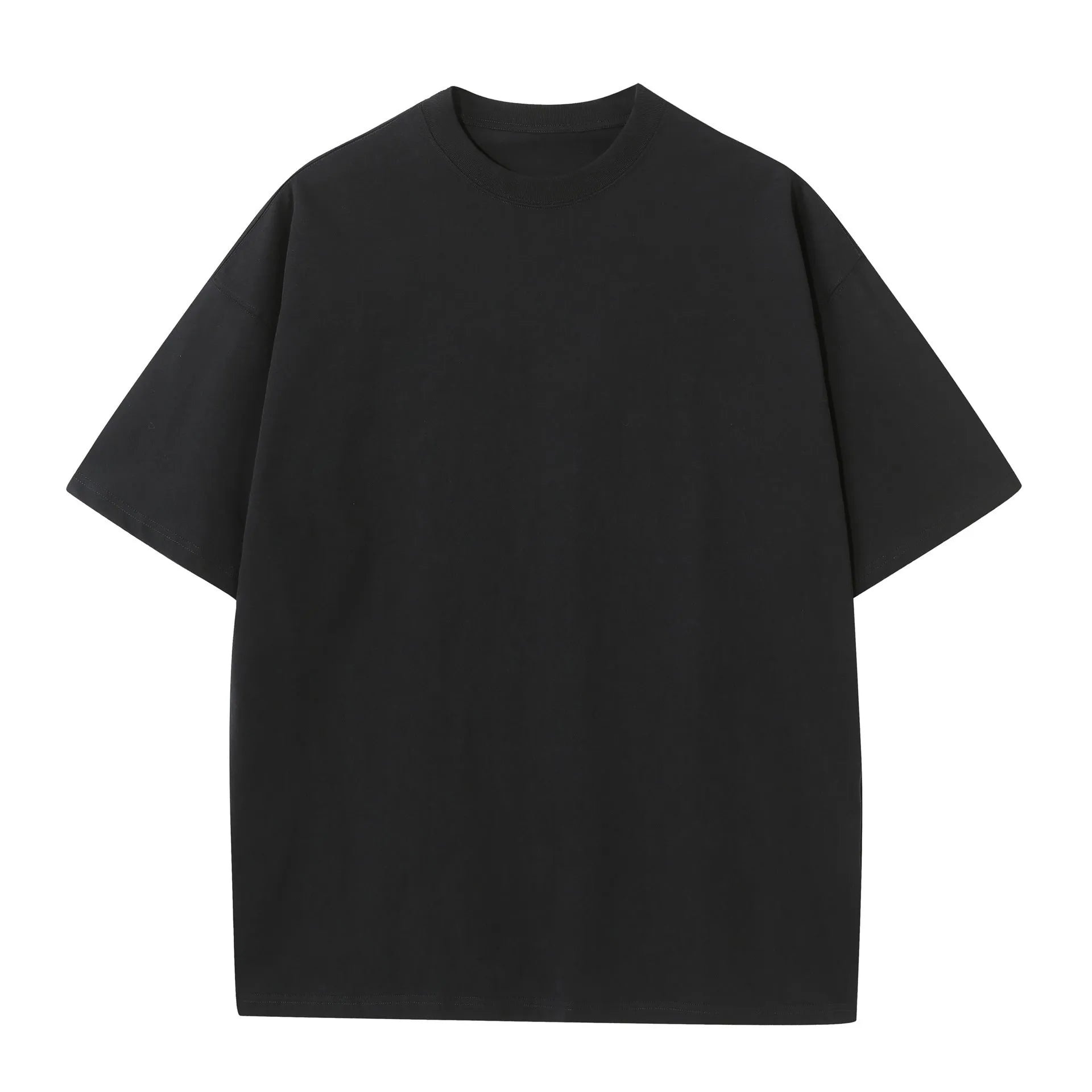 Men's pure cotton short sleeve round neck loose t-shirt in khaki colour