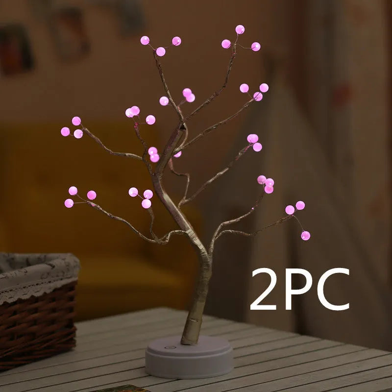 LED Christmas tree light with 108 warm white LEDs, touch control base, and plastic construction