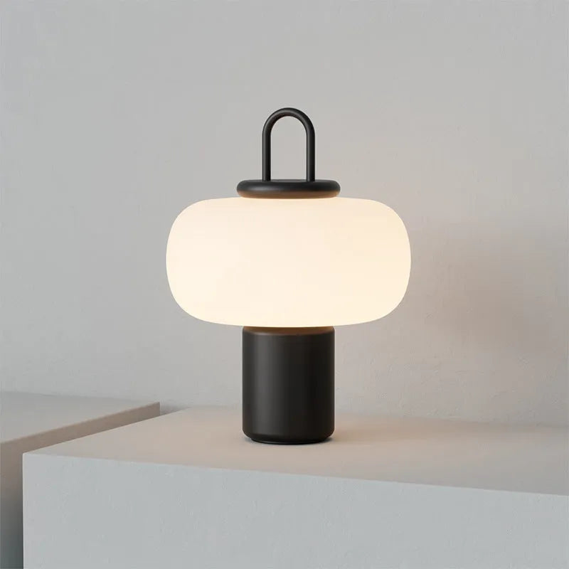 Nordic style glass bedside table lamp with minimalist design for children's bedrooms