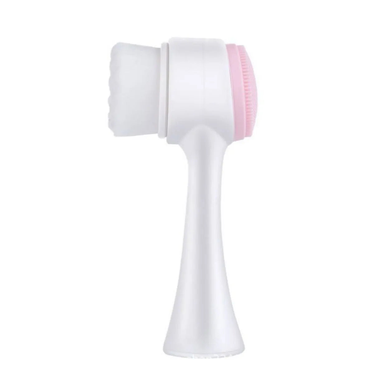 Blue nylon pet paw brush for gentle grooming of dogs and cats