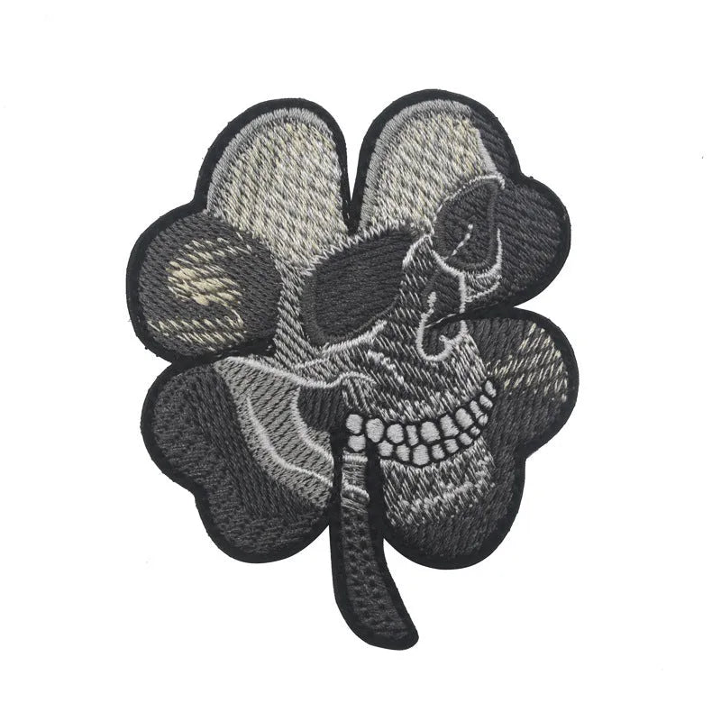 Embroidered fabric badge with hook and loop backing in various colour designs for industrial textile use
