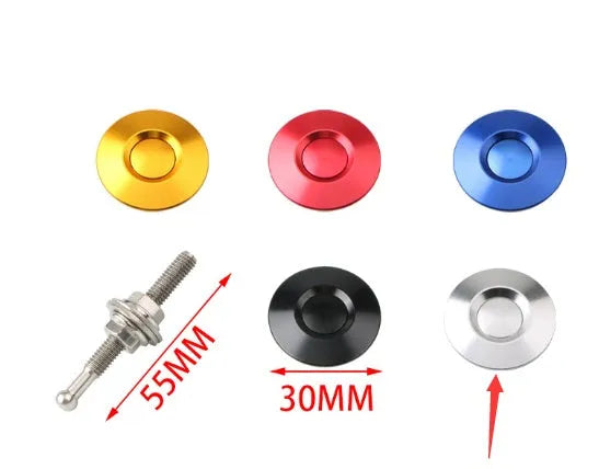 30mm diameter racing car engine cover lock in aluminium alloy with iron screw component