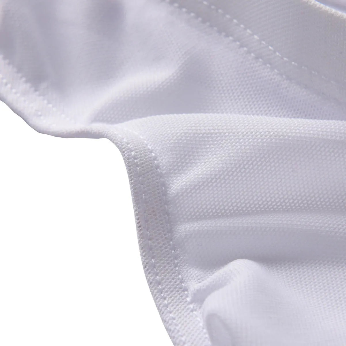 Men's black nylon triangle briefs with low waist design and quick-drying features