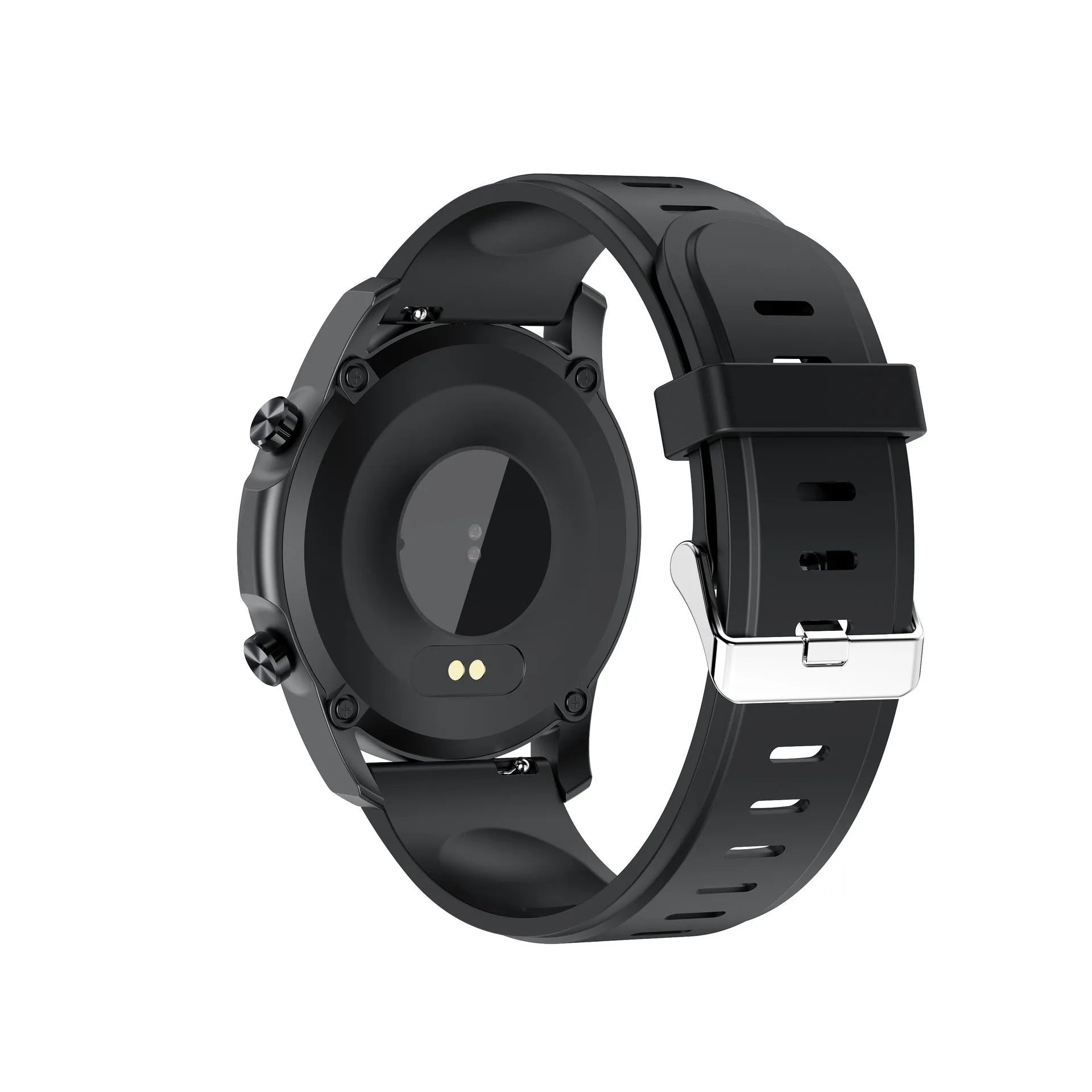 Youth2 Body Temperature Smart Bracelet in black with 1.3 inch screen on wrist.