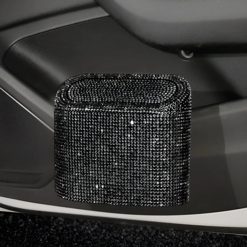 Coloured diamond car trash can plastic plug-in 16x14x6.4cm with studded pattern