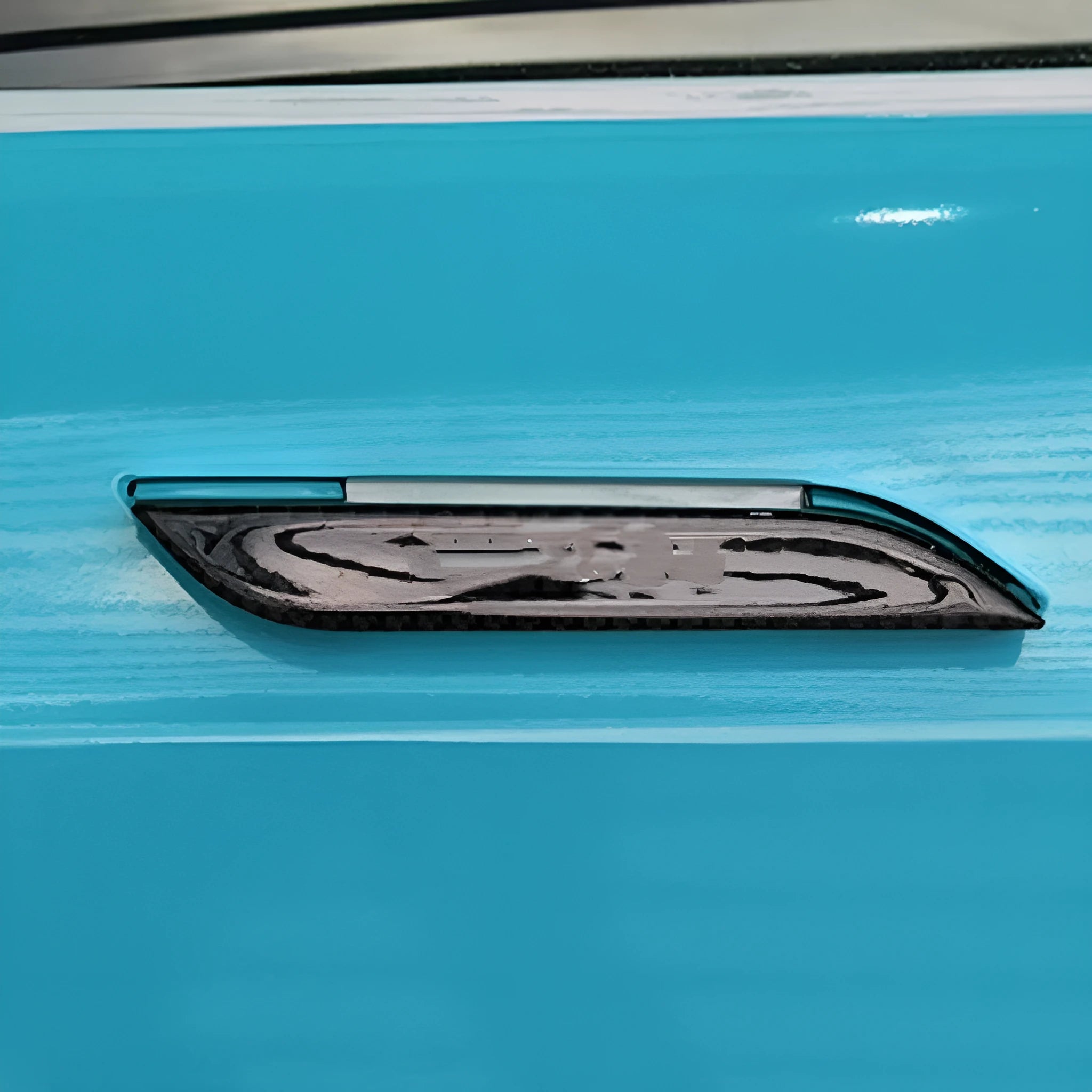 Carbon fibre patterned door handle protection stickers for Tesla Model S
