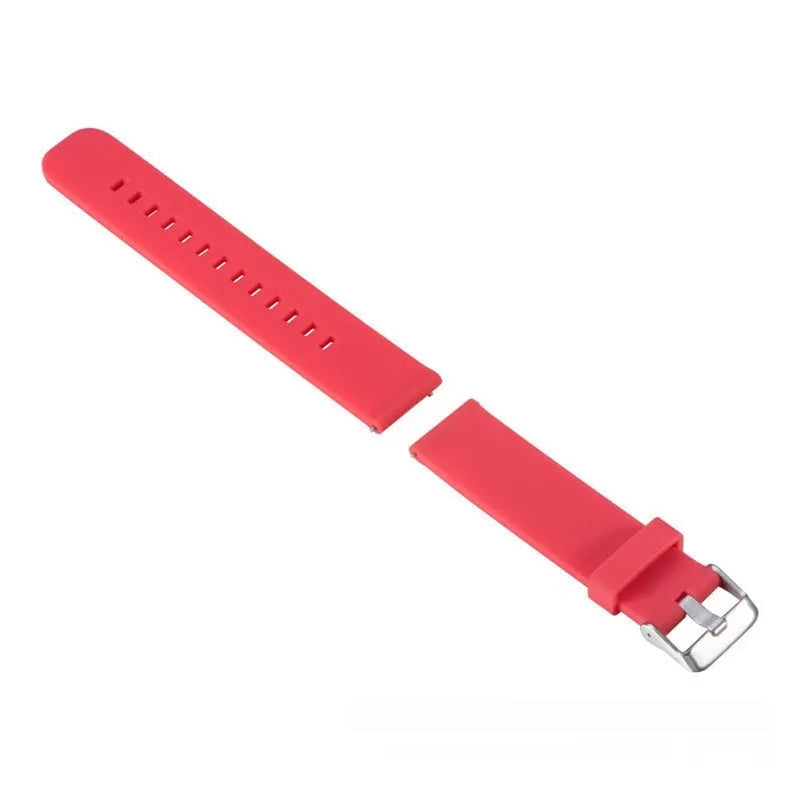 Solid colour silicone sports watch strap for Garmin Forerunner 245 fitness tracker