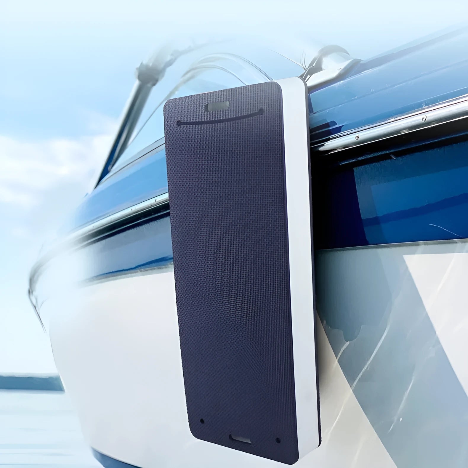 Blue or grey EVA boat fender bumper for shockproof dock protection in large 59cm or small 49cm sizes.