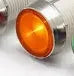 10mm stainless steel edge plastic indicator light with wire flat end connector in multiple colours.