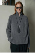 Women's wool bandage dress with loose lapels top in Black or Mountain Rain Grey