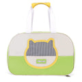 Outdoor portable foldable cat backpack in blue colour with breathable mesh panels