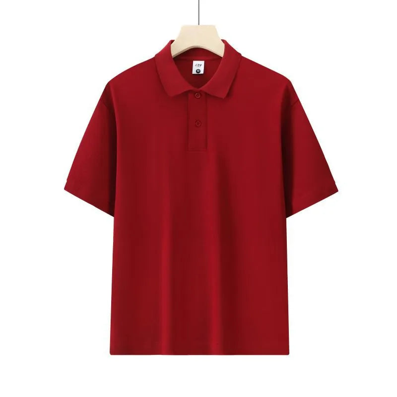 Honeycomb mesh beaded cotton blend short sleeve shirt in a solid colour, loose fit for summer
