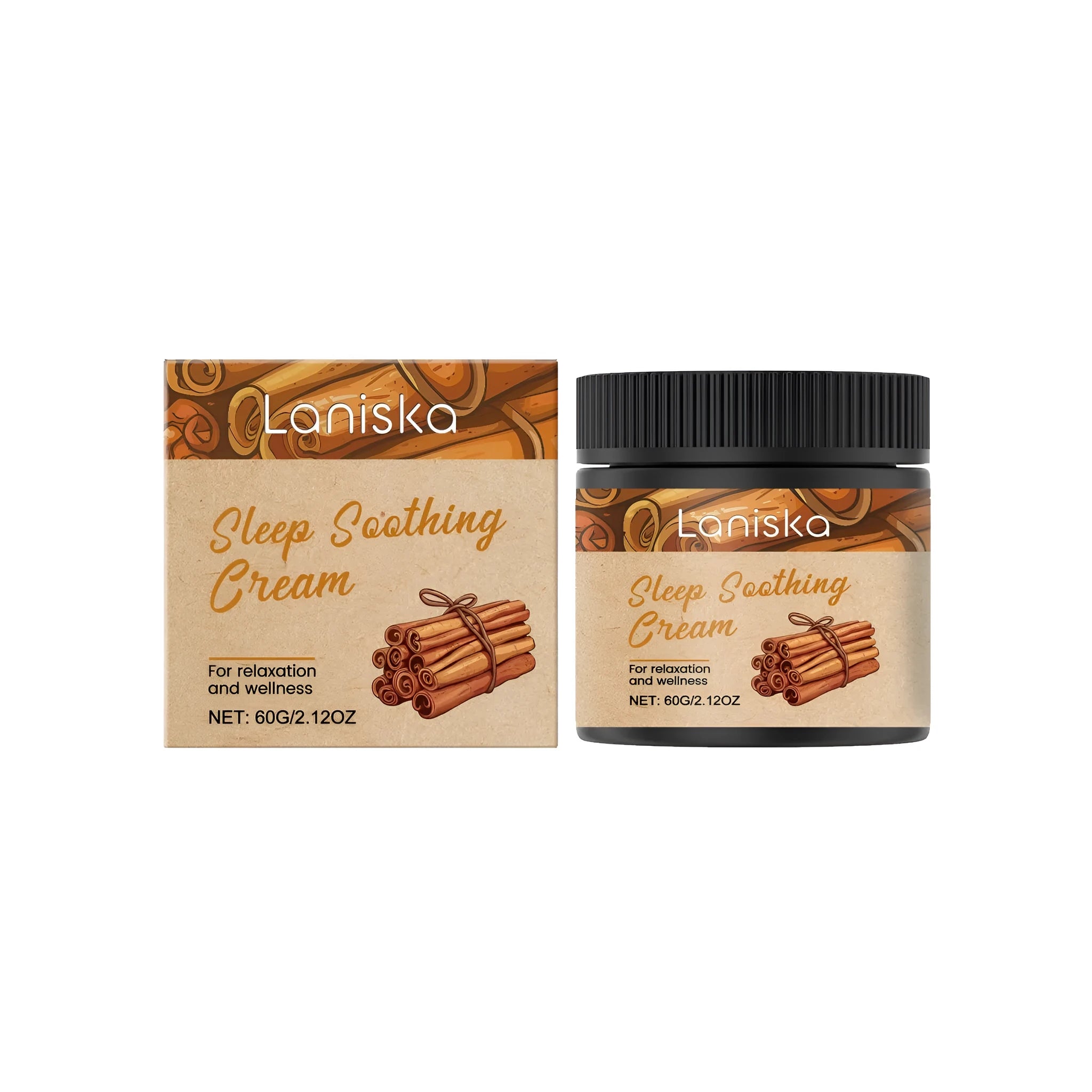 60g jar of sleep-aid soothing cream with honey and cinnamon extracts