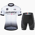 Patterned quick-drying polyester cycling short sleeve suit for men and women in summer colors