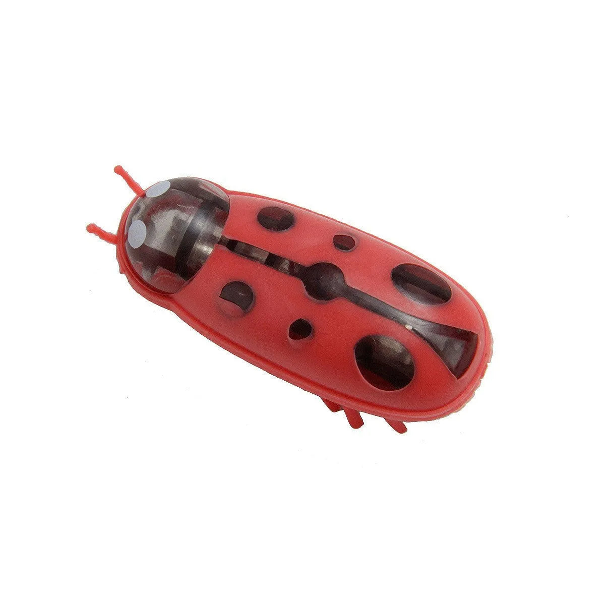 Small electric ladybird beetle toy for cats with automatic flip feature and crawling motion
