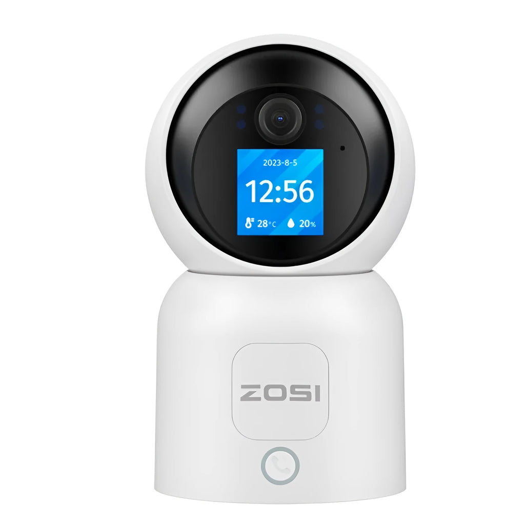 Zhou Shi wireless indoor security camera with large screen display and plastic housing