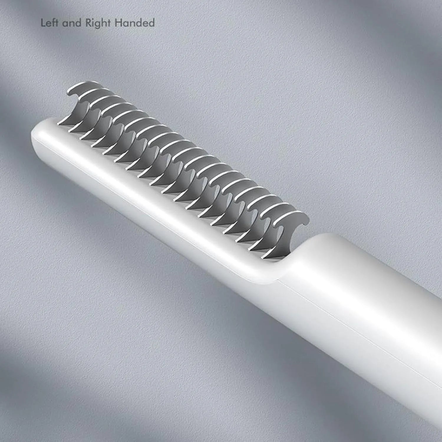 Stainless steel dog dematting comb with four different tooth configurations for removing knots and mats