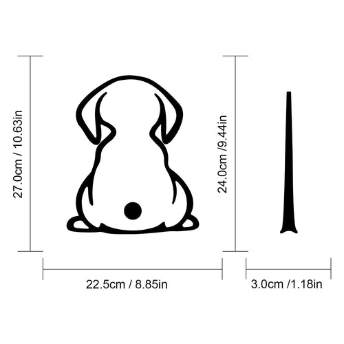 Cartoon cat pattern car sticker in ghost shadow dog shape for rear wiper application.