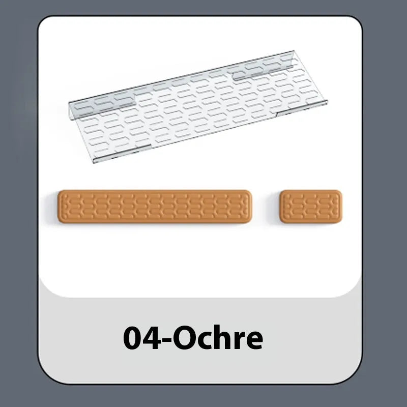 Double-sided keyboard and mouse pad with memory foam wrist rest in five colour options