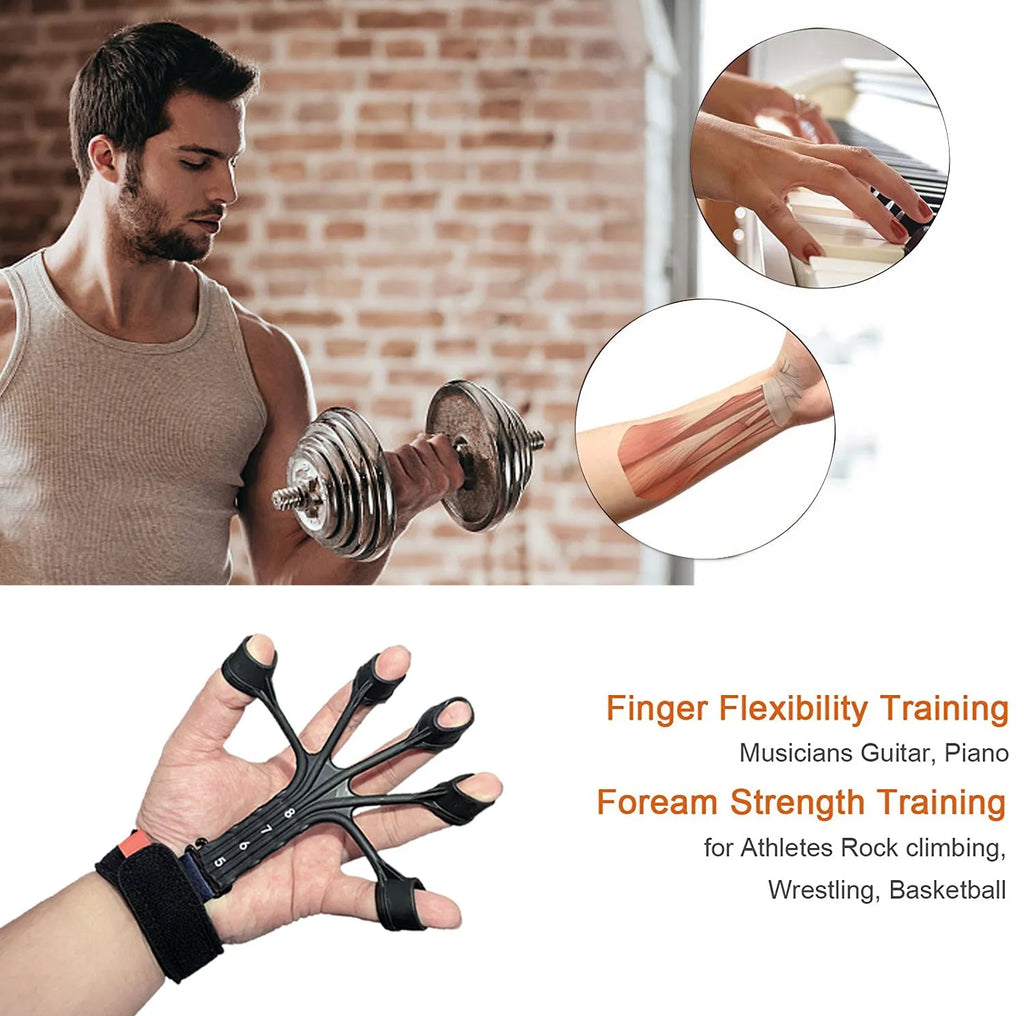 Silicone finger rehabilitation trainer with adjustable belt and tension rope system
